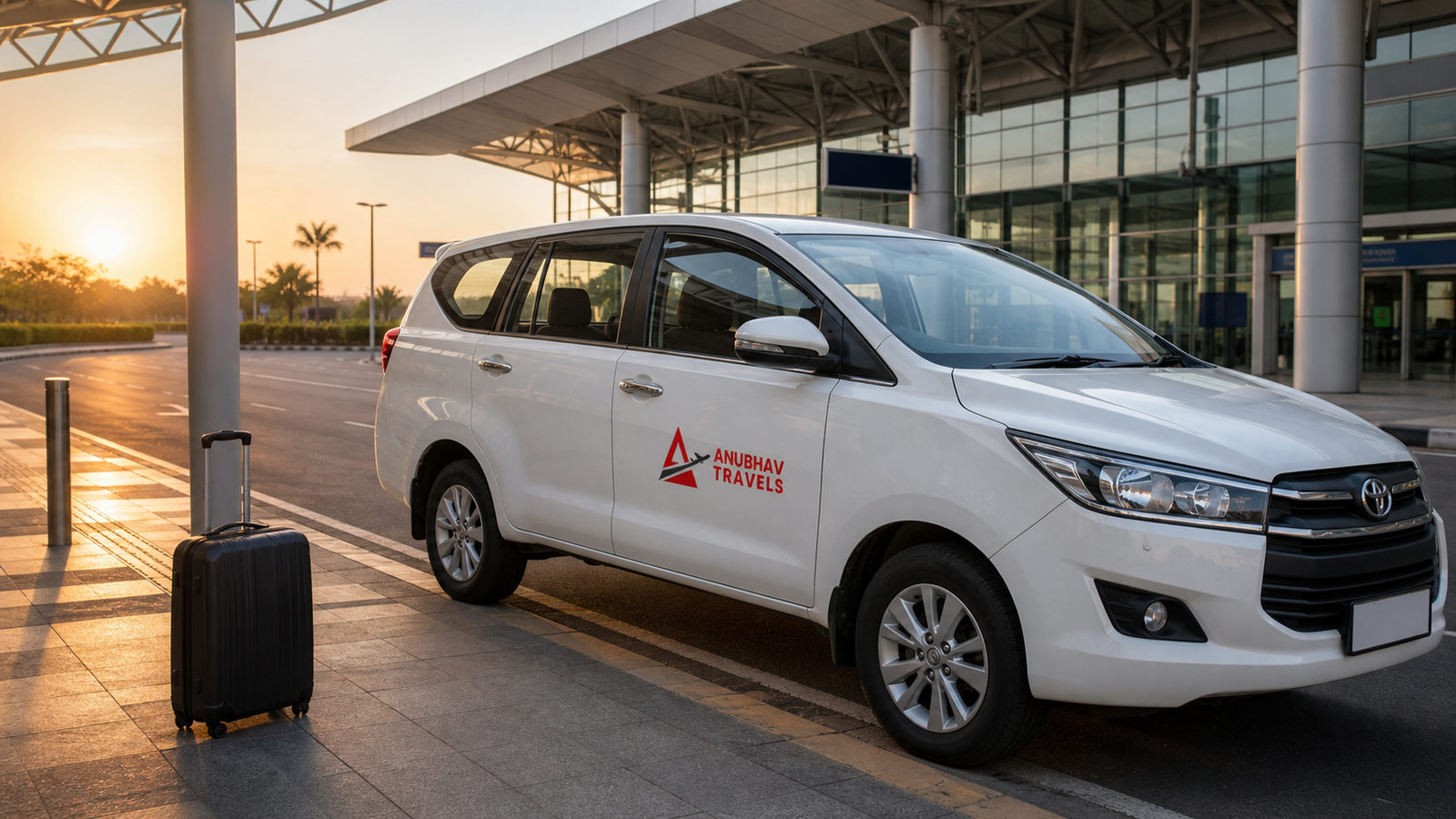 Anubhav Travels branded cab for Jolly Grant Airport transfer